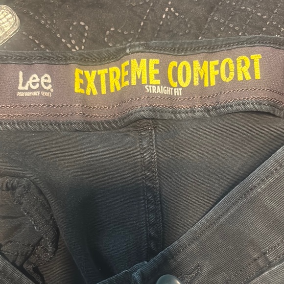 Lee Black Cargo Pants Flex Waist 46x30 - Picture 3 of 5